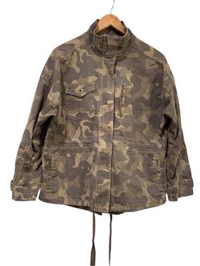 Marrakech Camouflage Utility size Medium Jacket Anthropologie Cinch Waist